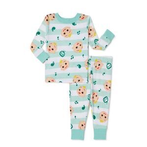 CocoMelon Character Baby Cotton Pajama 2-Piece Set Size 12M